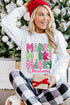 Merry Christmas Tree Graphic Holiday Pullover Sweatshirt