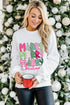 Merry Christmas Tree Graphic Holiday Pullover Sweatshirt