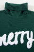Merry Graphic Drop Shoulder Knit Turtleneck Sweater