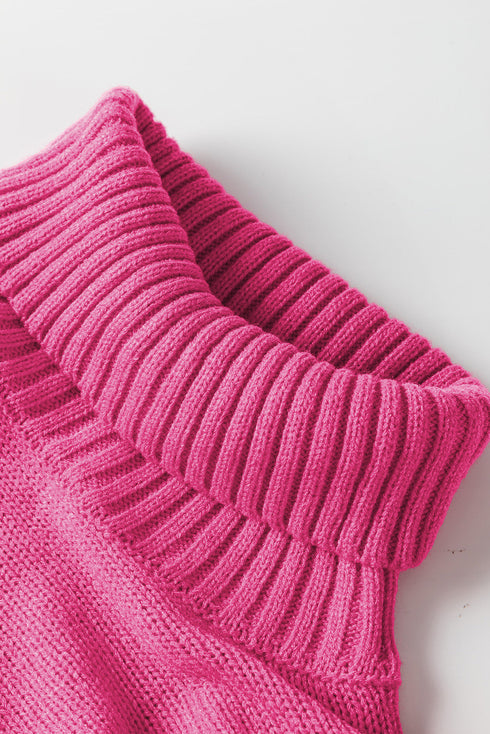 Merry Graphic Drop Shoulder Knit Turtleneck Sweater