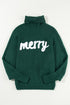 Merry Graphic Drop Shoulder Knit Turtleneck Sweater