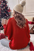 Merry Graphic Drop Shoulder Knit Turtleneck Sweater