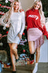 Merry Graphic Drop Shoulder Knit Turtleneck Sweater