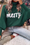 Merry Graphic Drop Shoulder Knit Turtleneck Sweater