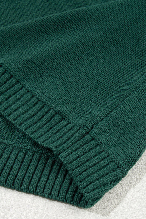 Merry Graphic Drop Shoulder Knit Turtleneck Sweater