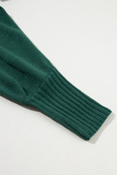 Merry Graphic Drop Shoulder Knit Turtleneck Sweater