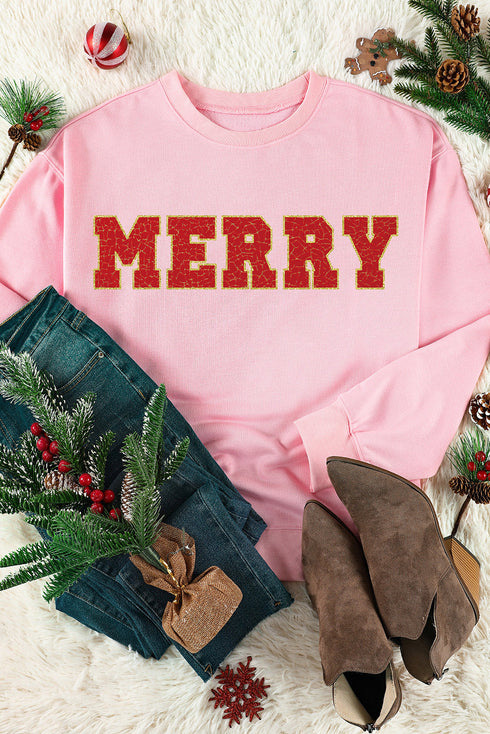 Merry Graphic Pullover Sweatshirt