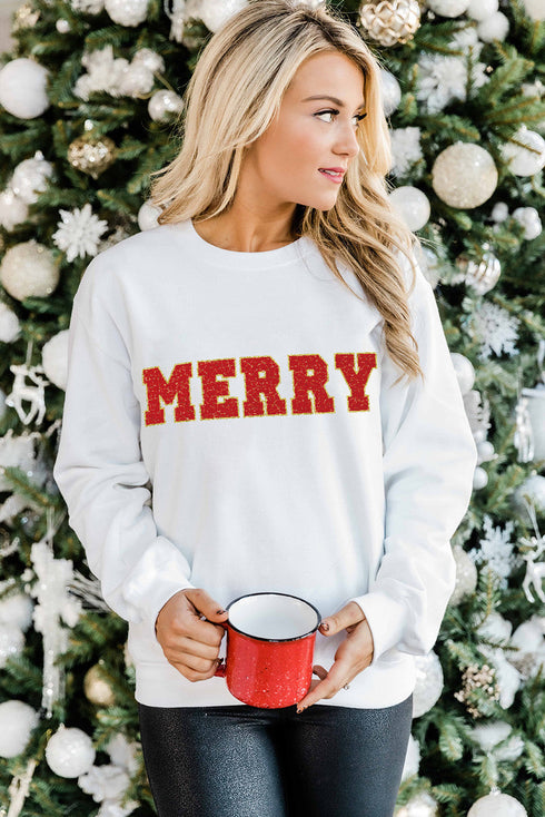 Merry Graphic Pullover Sweatshirt