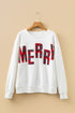 Merry Plaid Graphic Crew Neck Sweatshirt