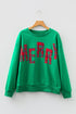 Merry Plaid Graphic Crew Neck Sweatshirt