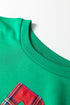 Merry Plaid Graphic Crew Neck Sweatshirt