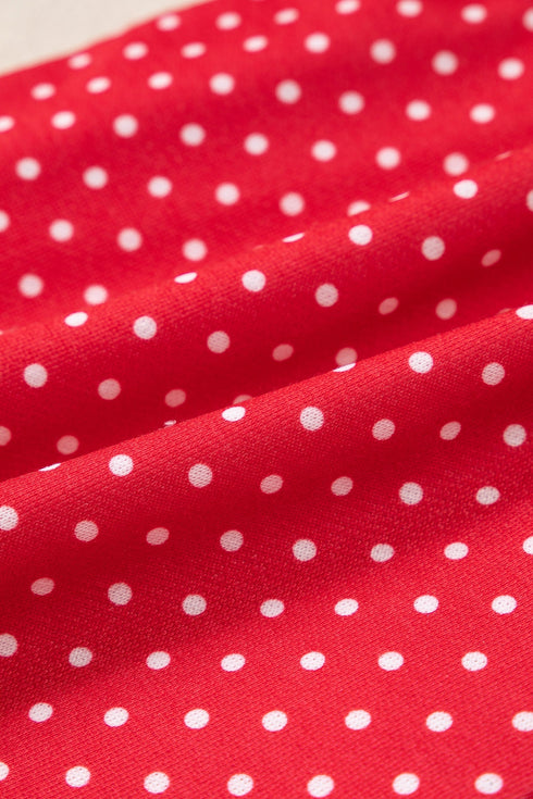 Merry Polka Dot Long Sleeve Top Short Set