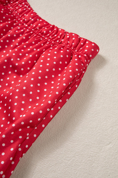 Merry Polka Dot Long Sleeve Top Short Set