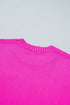 Merry Print Ribbed Trim Round Neck Loose Fit Sweater