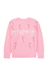 Merry Script And Candy Cane Graphic Ribbed Sweater