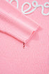 Merry Script And Candy Cane Graphic Ribbed Sweater