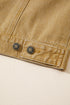 Metal Button Front Collared Long Sleeve Western Jacket