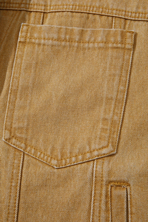 Metal Button Front Collared Long Sleeve Western Jacket