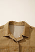 Metal Button Front Collared Long Sleeve Western Jacket