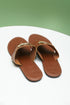Metal Decor Detail Flat Thong Slide Slippers