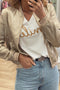 Metallic Finish Zip Up Casual Baseball Jacket