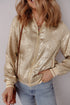 Metallic Finish Zip Up Casual Baseball Jacket