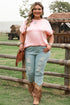 Metallic Gloss Satin Short Batwing Sleeve Top