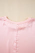 Metallic Gloss Satin Short Batwing Sleeve Top