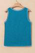 Metallic Sheen Edge Scoop Neck Tank Top