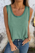 Metallic Sheen Edge Scoop Neck Tank Top