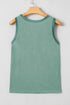 Metallic Sheen Edge Scoop Neck Tank Top