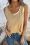Metallic Sheen Edge Scoop Neck Tank Top