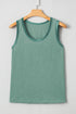Metallic Sheen Edge Scoop Neck Tank Top