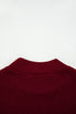 Metallic Thread Ribbed Knit Slim Fit Top