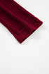 Metallic Thread Ribbed Knit Slim Fit Top