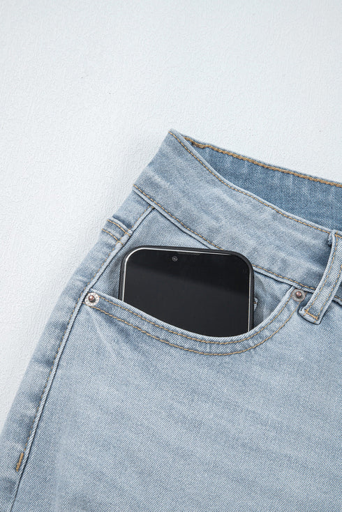 Mid Rise Ankle Length Distressed Denim Skinny Jeans
