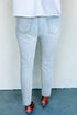 Mid Rise Ankle Length Distressed Denim Skinny Jeans