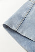 Mid Rise Beaded Split Hem Wide Leg Jeans