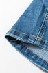 Mid Rise Distressed Wide Leg Stretch Denim Jeans