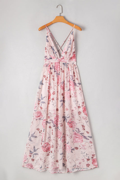 Midnight Jasmine Pleated Maxi Dress