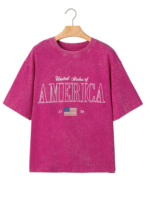 Mineral Wash America Graphic Pure Cotton Tee