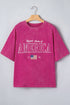 Mineral Wash America Graphic Pure Cotton Tee