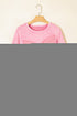 Mineral Wash Big Bow Patchwork Drop Shoulder Crewneck Sweatshirt