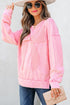 Mineral Wash Bow Applique Crewneck Sweatshirt