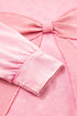 Mineral Wash Bow Applique Crewneck Sweatshirt