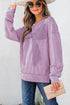 Mineral Wash Bow Applique Crewneck Sweatshirt