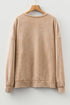 Mineral Wash Bow Applique Crewneck Sweatshirt