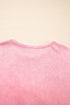 Mineral Wash Bow Applique Crewneck Sweatshirt