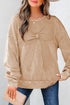 Mineral Wash Bow Applique Crewneck Sweatshirt