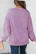 Mineral Wash Bow Applique Crewneck Sweatshirt